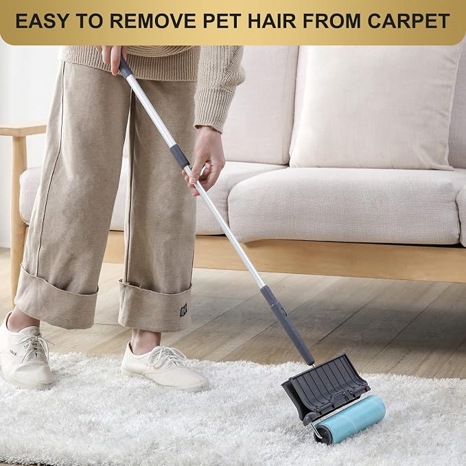 Fedicelly Lint Rollers Pet Hair Extra Sticky Clothes,Cat Dog Hair Remover Laundry Furniture Carpet,Total 800 Sheets Lint Remover Brush for Couch