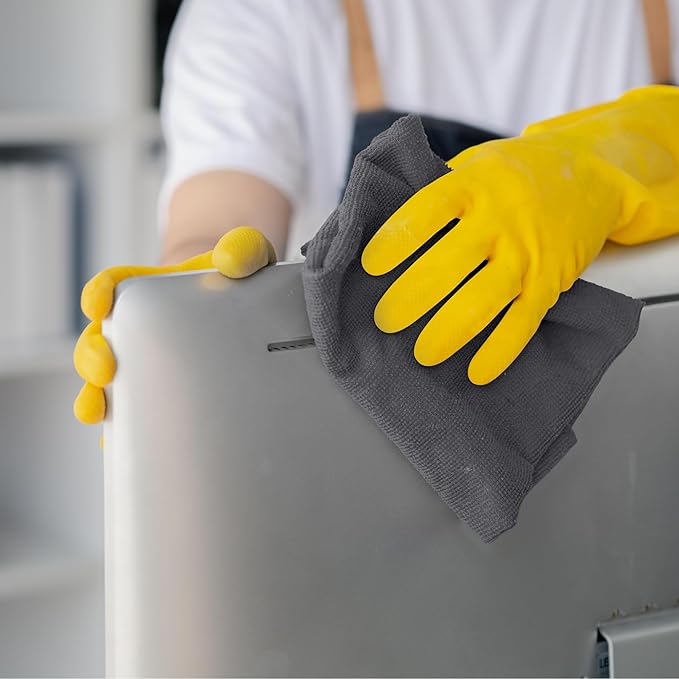 Avalon Towels Microfiber Cleaning Cloths (Value Pack of 12) - Size 12 x 12 Inches, Highly Absorbent Cleaning Rags, Lint Free, Reusable and Washable, Microfiber Towels for Cars