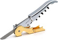 Pulltap's Genuine Slider 900 Waiter's Corkscrew – Double-Hinged Wine Key with Sliding Foil Cutter – Patented Design – Made in Spain – Cromado y Dorado (Chrome & Gold)