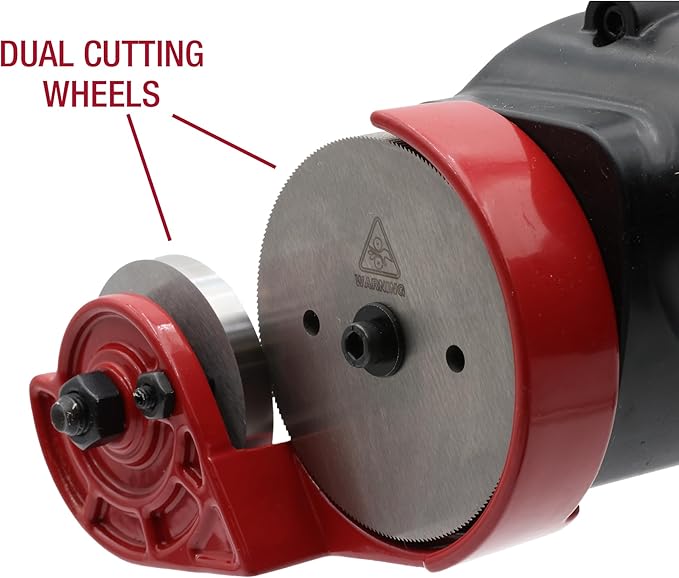 Malco TurboShear® TSPC1 Rotary Panel Cutter – Drill Attachment for Cutting Metal, Vinyl, Ribbed Roofing & Wall Panels – Dual Cutting Wheels, 22-Gauge Capacity, Clean & Precise Cuts.