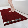 Muddy Mat® | Chenille Bathroom Rugs Quick Dry Microfiber Mats Non Slip Washable, Extra Thick, Soft and Highly Absorbent Bath Mats for Bathroom, Kitchen, and Shower Floor - Red 35"x59"