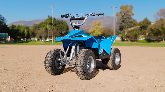 Razor Dirt Quad Electric 4-Wheeler Ride-On for Kids Ages 8+, 120 lb Max Weight – 350W Motor, Up to 8 Mph, 40-Min Run Time on High Speed, Twist-Grip Throttle, Steel Wheels with 12” Pneumatic Tires