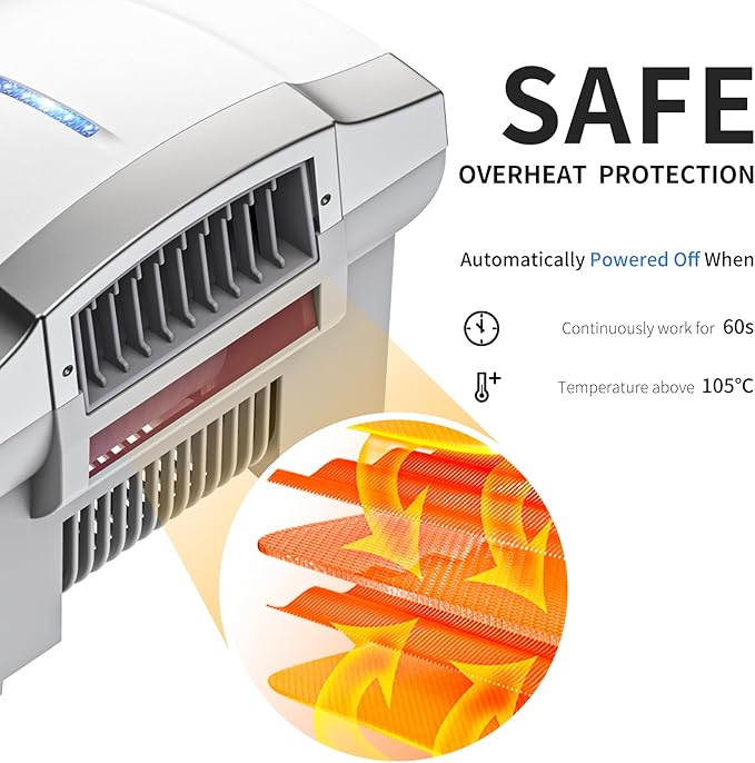 Hand Dryer 110V Compact Commercial Hand Dryer Automatic Electric Air Dryers with Warm n Cold Air Switch for Home or Commercial Bathrooms, 3Pin Plug in Version