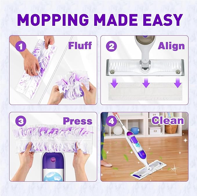 Power Mop Pads Refills for Swiffer PowerMop Multi-Surface Mopping Pad Disposable Replacement Mop Pads Compatible with Swiffer PowerMop,Safe on All Finished Floors,38 Count
