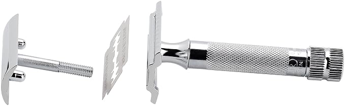 Merkur Mk34c Double Edge Razor with Heavy Duty Short Handle