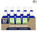 Terra Pure Hand Sanitizer Gel, 1 oz 50 Pack, Alcohol Free Silver Citrate Formula with Aloe Vera and Vitamin E, Non Drying Bulk Travel Size for Hotels, Gyms, Schools, Offices, Events