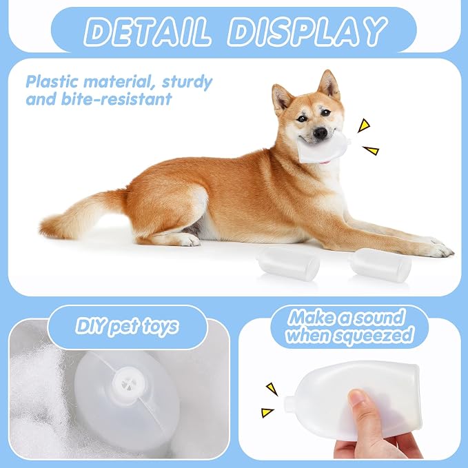 Deekin 60 Pcs Large Replacement Squeakers for Dog Toys 50mm 30mm 27mm Noise Maker Bulk Pet for Repair Squeaky Cat Fix Insert Supplies (50mm)