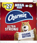 Charmin Ultra-Strong 2-Ply Toilet Paper, 297 Sheets Per Roll, Pack Of 6 Mega Rolls