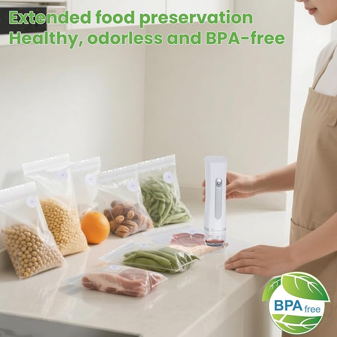 Reusable Vacuum Seal Bags, BPA-Free Food-Grade, Leakproof & Odor-Resistant, Freezer & Microwave Safe, Clear Storage Bags for Meat, Seafood, Snacks & Dry Goods, 30 Pack (10.24" x 13.39")