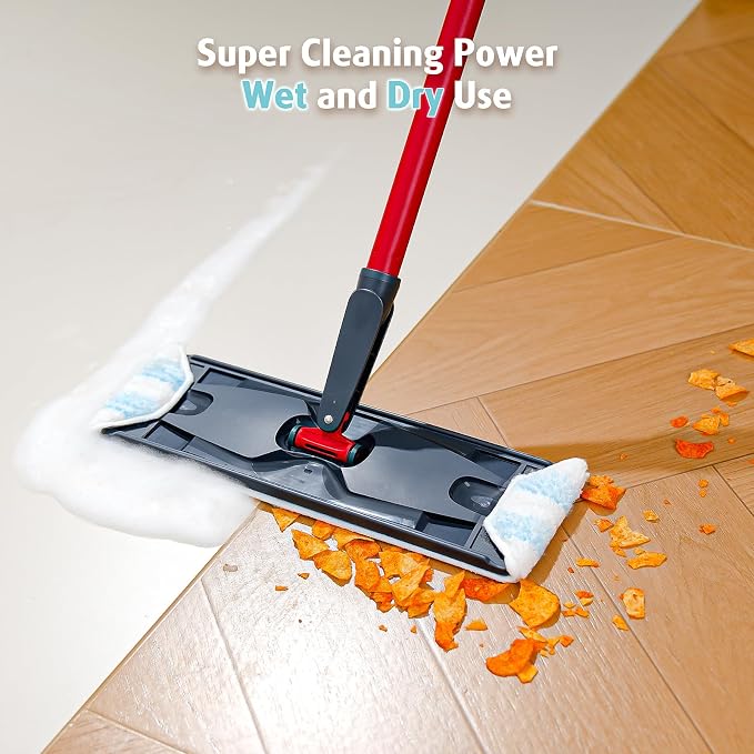AIR U+ 16 Pack Mop Replacement Pads for O Cedar H2prO Flat Mop System Machine Washable Reusable Microfiber Mop Heads Replacements for O-Cedar H2Pro Refills Clean for All Floors Types