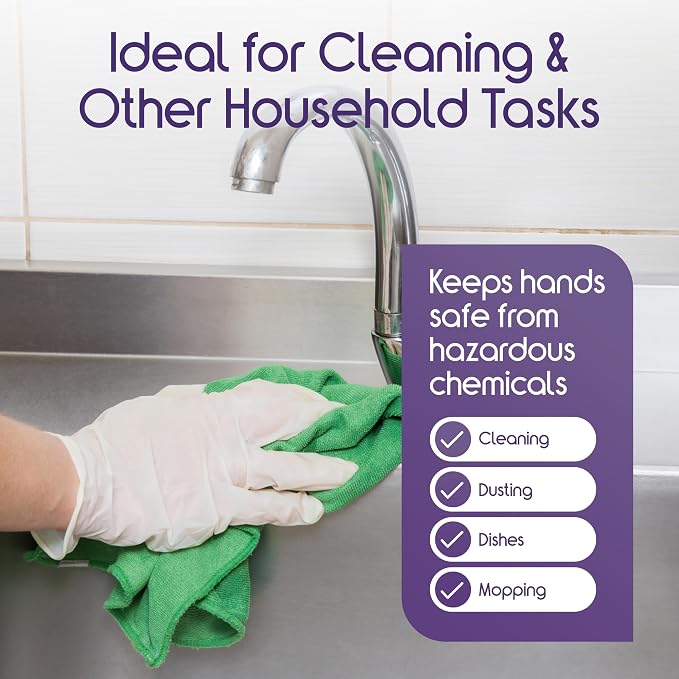 Inspire Stretch Vinyl Exam Gloves | THE ORIGINAL Quality Disposable Latex Free Medical Glove Cleaning Cooking Food Service Labs Healthcare and Household Small, 1000 Count