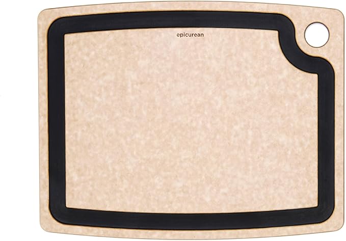 Epicurean Gourmet Series Cutting Board with Juice Groove, 19.5-Inch by 15-Inch, Natural/Slate