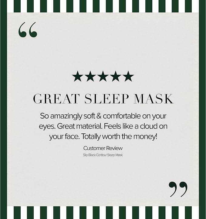 slip Pure Silk Contour Sleep Mask: Protect Your Delicate Lashes with Our Innovative, Lash-Friendly Design. Beauty Sleep with Slipsilk™ Comfort, 1 Contour Mask, Sleep & Leisure Club