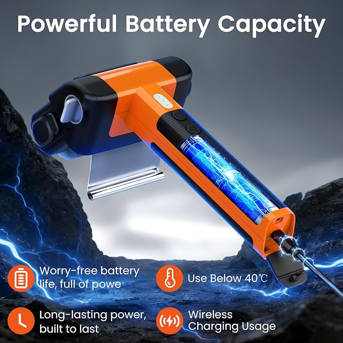 Electric Grill Brush, 950 RPM Cordless Electric BBQ Grill Cleaner with 4500mAh Battery, LED Light, 304 Stainless Steel Brush Head, Grill Clean for Outdoor Grill, No Preheating for Father's Day