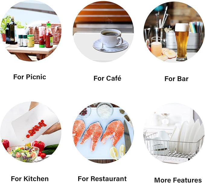 ZVP Disposable Cutting Boards 30 Count, Collapsible Cutting Board Sheet with Built-in Crease, Flexible Plastic Cutting Mat for Kitchen and Commercial Use, 17 x 12 In White