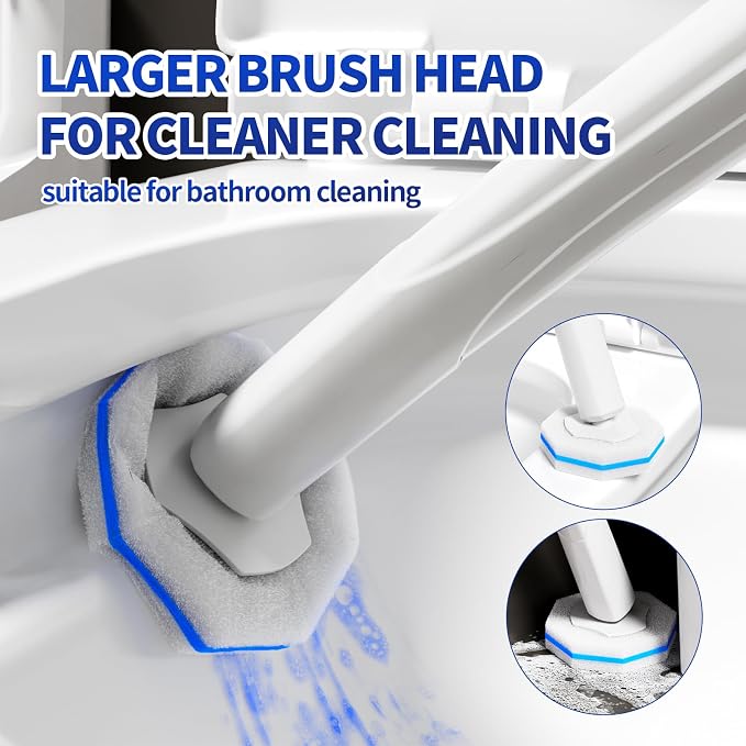 60PCS Toilet Wand Refills Compatible with Clorox Toilet Wand. Disposable Toilet Brush Refills. Bathroom Cleaning. Disposable Toilet Bowl. High-Density Disposable Toilet Brush Scrubber