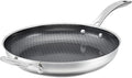 Cuisinart FusionPlus Hybrid Stainless Steel 12 Inch Skillet with Helper Handle, PurelySear Hybrid Searing Surface, Oven Safe, Cool Grip, Induction Compatible
