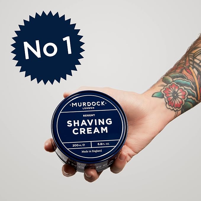 Murdock London Shaving Cream | Rich Luxurious Texture Softens and Soothes | Made in England | 6.8 oz