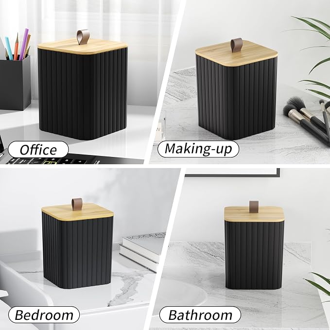 Bathroom Accessory Set - Black Bathroom Set, 27PC Bathroom Accessories Set, Bathroom Sets with Shower Curtain and Rugs, Mini Trash Can, Toilet Brush, Trash Can & Soap Dispenser