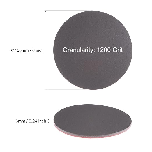 uxcell 30pcs 1200 Grit Sanding Sponge 6 Inch Hook and Loop Sponge Sanding Disc Wet/Dry for Car Wood Drywall Metal