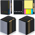 Qilery 30 Pack Lined Spiral Notebook Small Notepad and Pen Set Steno Pads Lined Notepad Black Pocket Notebook for Business Office School Supplies
