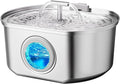 Cat Water Fountain Stainless Steel - 3.2L/108oz Cat Drinking Fountain | Pet Water Fountain for Cats Inside - Ultra Quiet Pet Watering Dispenser - for Small Animals