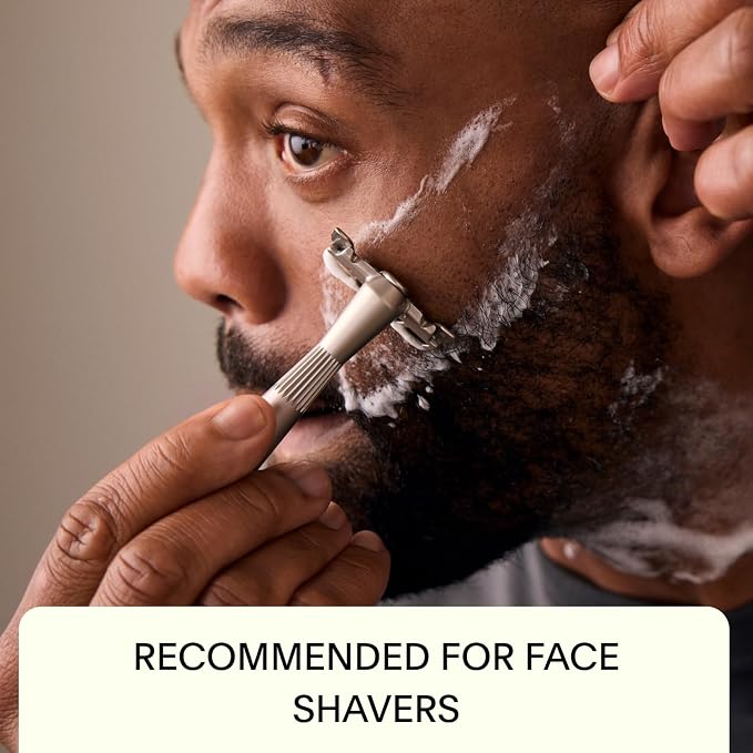 Leaf Twig Razor by Leaf Shave, All-Metal Single Blade Razor for Men & Women, Fixed Head w/Magnetic Load Assist, Includes 5 Stainless Steel Blades - Face Shaving, Lighter Hair, Sensitive Skin - Chrome