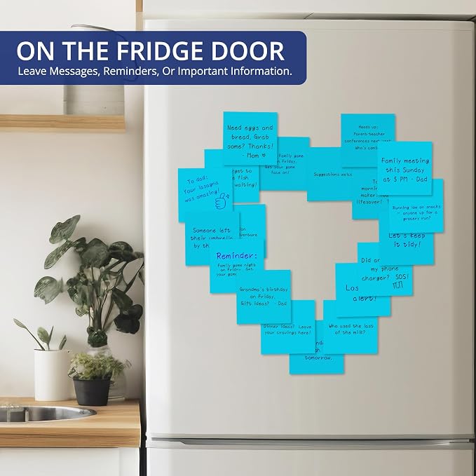 Sticky Notes, 36 Pads, 3x3 Inches Self-Stick Note Pads, Perfect for Office, Study, and Daily Life Organization - Blue