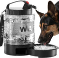 lesotc Portable Dog Water Bowl Dispenser - 77oz Travel Water Bottle | Pop-Out Drinking Bowl, No-Spill Design for Camping, Hiking & Car Rides - Keep Your Dog Hydrated Anywhere, Black