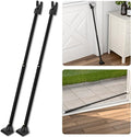 SECURITYMAN 3-in-1 Door Security Bar, Security Door Stoppers & Door Barricade – Heavy Duty Adjustable Iron Security Lock Bar for Home Defense, Apartment & Travel Safety (2 Pack - Black Stick)