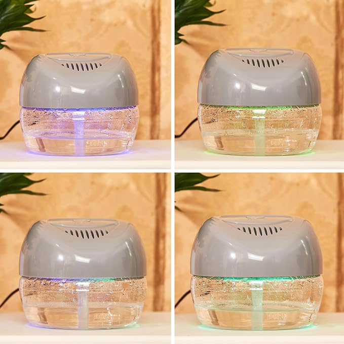 Water-Based Purifier Air Washer, Variable Speed Air Washer Aroma Diffuser with 7 Color 6 LED Night Light, Aroma Fresher Small Air Cleaner, Air Revitalizer & Freshener for Home, Office
