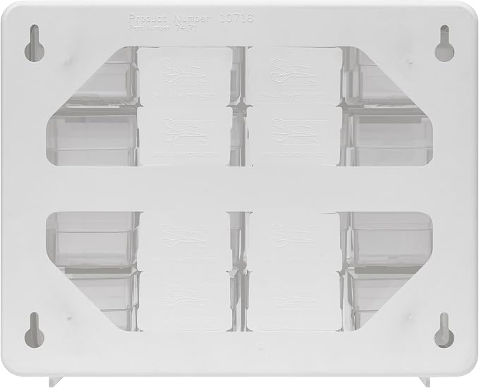 Akro-Mils 16-Drawer Plastic Drawer Storage Cabinet for Garage Organization, Beads, Makeup Organizer, Building Bricks Storage, Teacher Toolbox, 10-1/2-Inch W x 6-1/2-Inch D x 8-1/2-Inch H, 10116 White