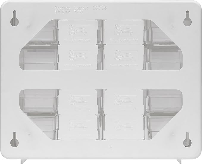 Akro-Mils 16-Drawer Plastic Storage Cabinet, 10.5"W x 6.5"D x 8.5"H, White | Plastic Cabinet w/ Drawers for Garage Organization, Beads, Makeup Organizer, Building Bricks Storage, Teacher Toolbox, 10116