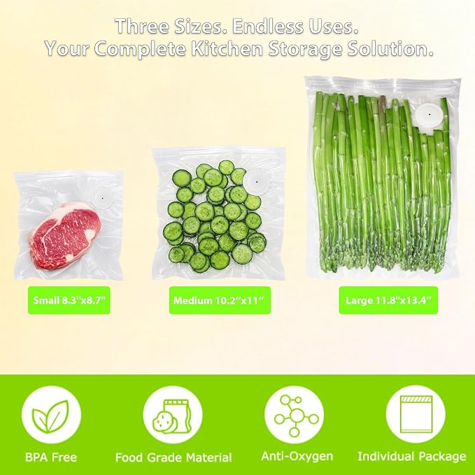 MOMODA Sous Vide Cooking Bags - Set of 20 | BPA-Free Reusable Vacuum Seal Bags (20 Small)