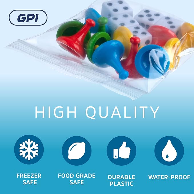 Clear Plastic Reclosable Zip Bags - Bulk GPI Case of 1000 4" x 4" 2 mil Thick Strong & Durable Poly Baggies With Resealable Zip Top Lock For Travel, Storage, Packaging & Shipping.