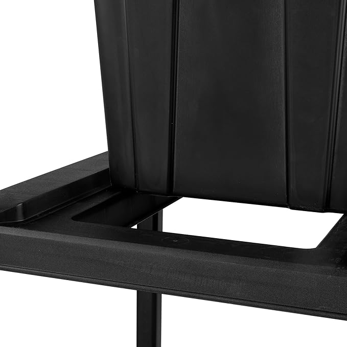 Sterilite 4 Tier Tote Rack, Vertical Plastic Organizer with 4 Pack 27 Gallon Industrial Storage Totes, Black - for Garages, Workshops, or Basements