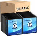 SUQJOY Durable 3 Ring Binders 1 Inch 36 Pack Bulk, Clear View Binders Bulk Three Ring Binders PVC Free, Fit for 8.5x11 inches for School or Office Supplie(Black