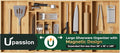 Large Silverware Organizer, 11 Slots Magnetic Connected Expandable Acacia Wood Utensil Drawer Organizer From 21 to 37.4 Inches, Adjustable Flatware and Cutlery Holder, Utensil Tray for Kitchen