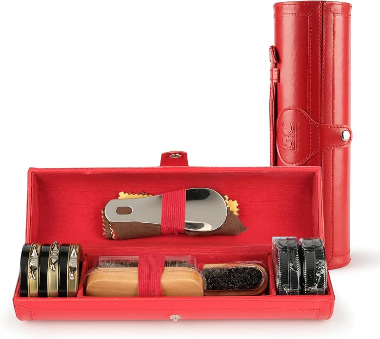 Stone and Clark Original Shoe Polish & Care Kit - Leather Shoe Shine Kit for Men & Women