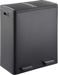 Step N' Sort The 18.5 Gallon Extra Large Capacity, Soft-Step, Dual Trash and Recycling Bin with Removable Inner Bins