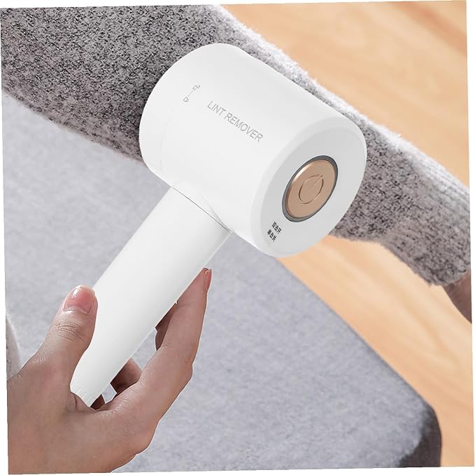 Mikinona USB Rechargeable Hair Ball Trimmer for Clothes Lint Remover Sweater Defuzzer with High-Performance Blades Portable White Fuzz and Pills Remover for Sweaters Sofa Curtains and