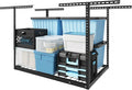 FLEXIMOUNTS 2x3 Overhead Garage Ceiling Storage Rack Organization, Black | 155lbs Weight Capacity, 22"-40" Adjustable Organization System, Heavy-Duty Metal Ceiling Racks, Classic Series