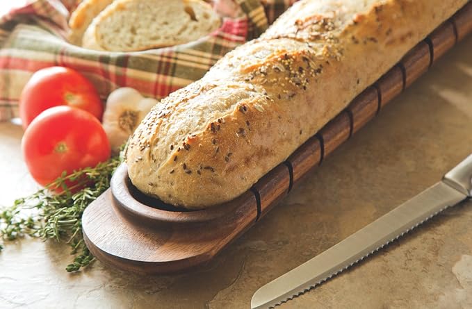 Ironwood Gourmet Avignon French Bread Miter, Acacia Wood, 1.75 x 4.75 x 29.25 inches