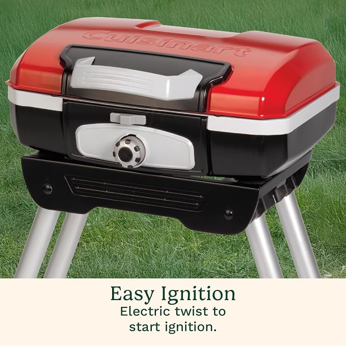 Cuisinart Gas Grill w/VersaStand, Petite Gourmet, Portable, 5,500 BTU