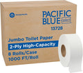 Pacific Blue Select by Georgia-Pacific PRO Jumbo Jr 2-Ply High-Capacity Toilet Paper, White, 1000 Feet Per Roll, 8 Toilet Tissue Rolls Per Case, 13728