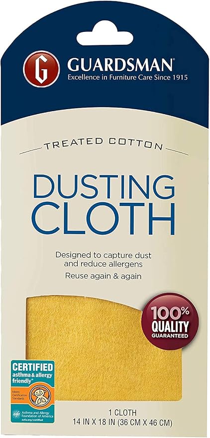 Guardsman Wood Furniture Dusting Cloths - 1 Pre-Treated Cloth - Captures 2X The Dust of a Regular Cloth, Specially Treated, No Sprays or Odors - 462100, Pack of 6
