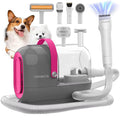 HEAPETS Dog Grooming Vacuum Kit - 3L Vacuum with 7 Tools, Low Noise Electric Clipper and Brush for Pet Shedding at Home, Gray