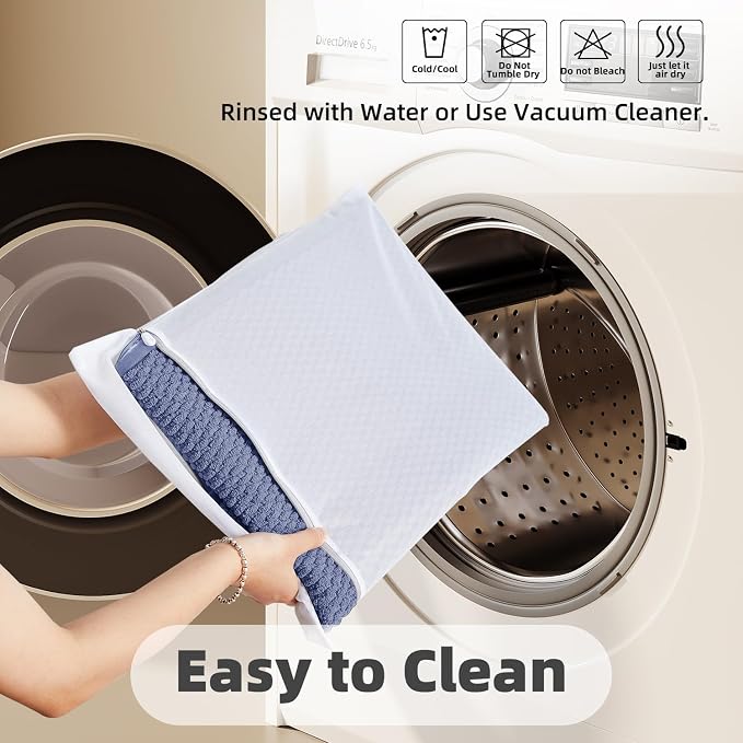 TYUU Bathroom Runner Rugs, Long Bath Mat Runner Washable Thin Quick Dry Low Pile Bathroom Runner Rugs Non Slip, Denim Blue 16"x60"