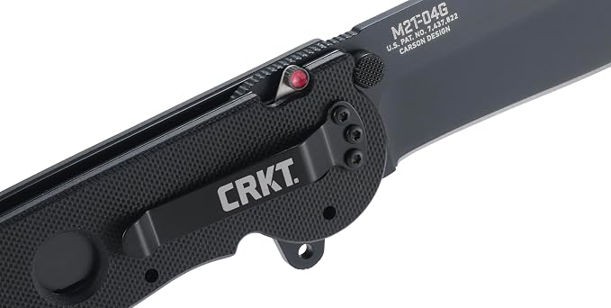 CRKT M21-04G Folding Knife with Liner Lock: 1.4116 Plain Edge Blade, G10 Handle w/Liner Lock, Reversible Pocket Clip, M21-04G