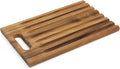 Ironwood Gourmet Bread Cutting Board, 9.75 x 15 x 0.75 inches, Sweep Off Baguette Board